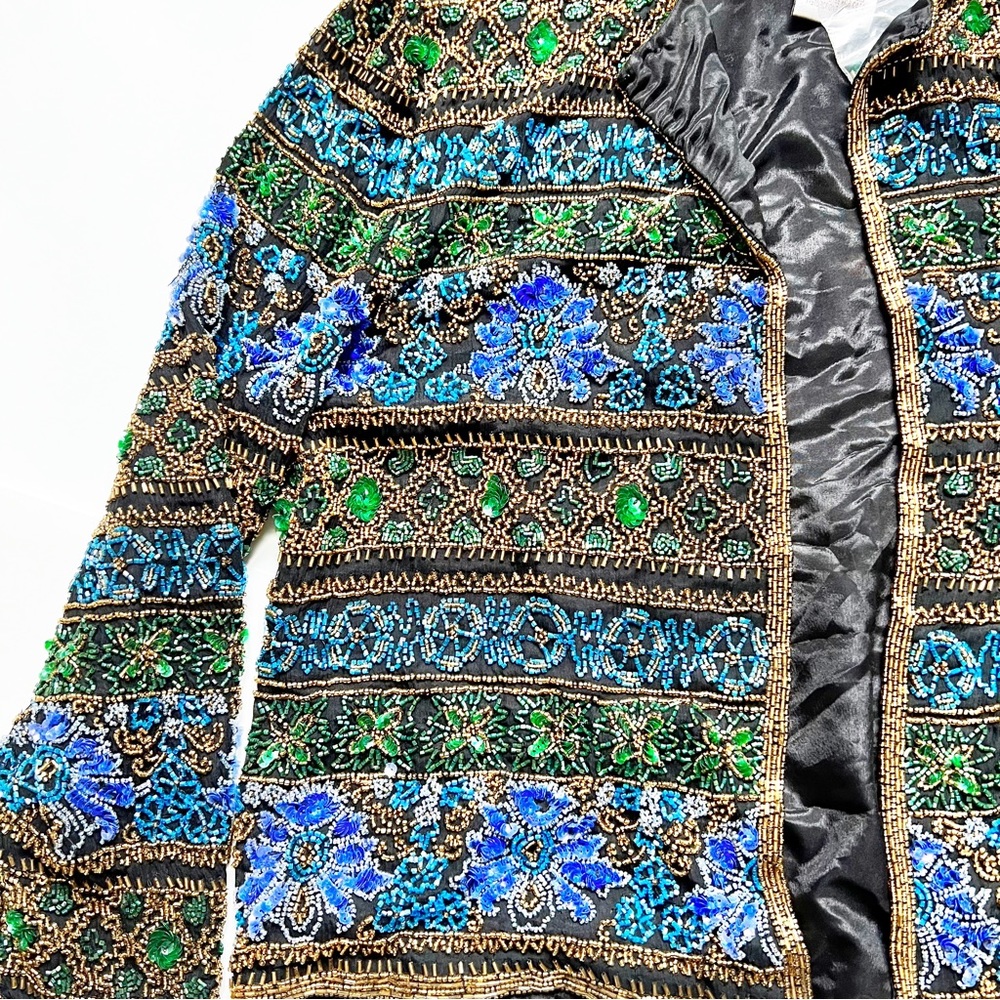 Vintage Adrianna Papell Beaded Cardigan - Picture 3 of 7